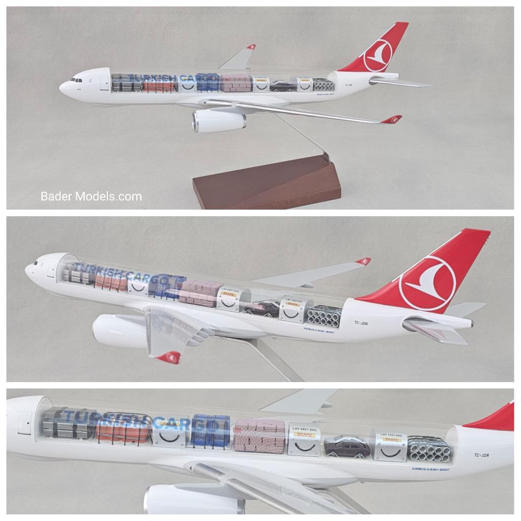 Turkish Cargo - A330-200F - (1:144) - 180° Clear Top